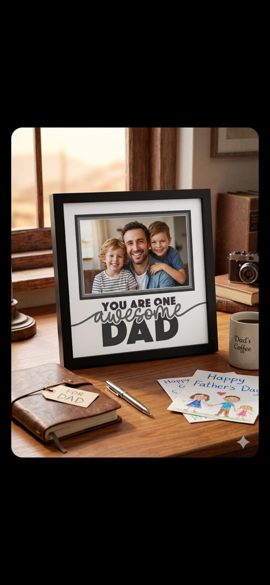 You are one awesome Dad shadow box photo frame.