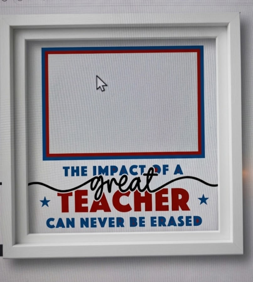 The impact of a great teacher can never be erased shadow box photo frame.