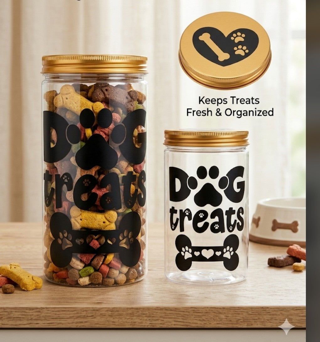 'Dog Treats' pet treat storage jar.