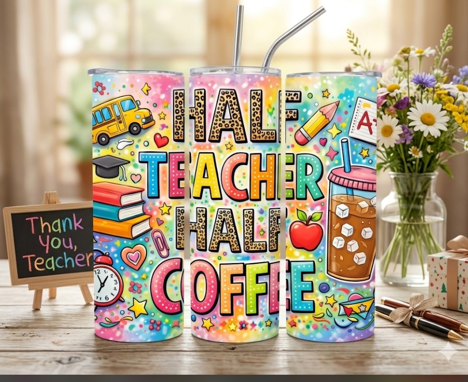 Half Teacher Half Coffee Tumbler