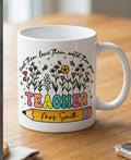 Teacher pencil design mug.