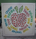 Shadow box frame, apple with inspiration quotes for teacher.